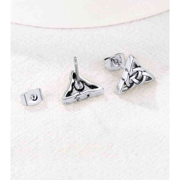 Boucles d'oreilles nœuds en acier inoxydable