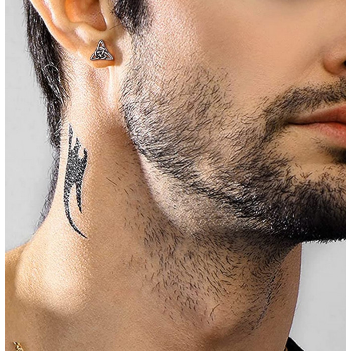 Boucles d'oreilles nœuds en acier inoxydable