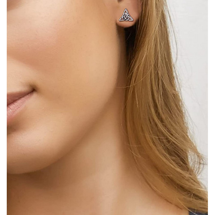 Boucles d'oreilles nœuds en acier inoxydable