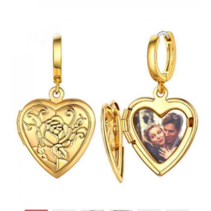 Boucles d'oreilles cœur personnalisable