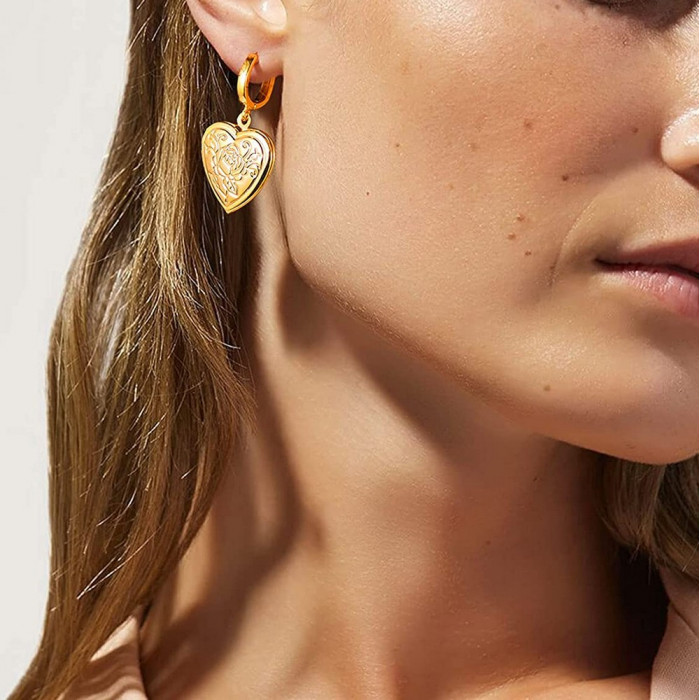 Boucles d'oreilles cœur personnalisable