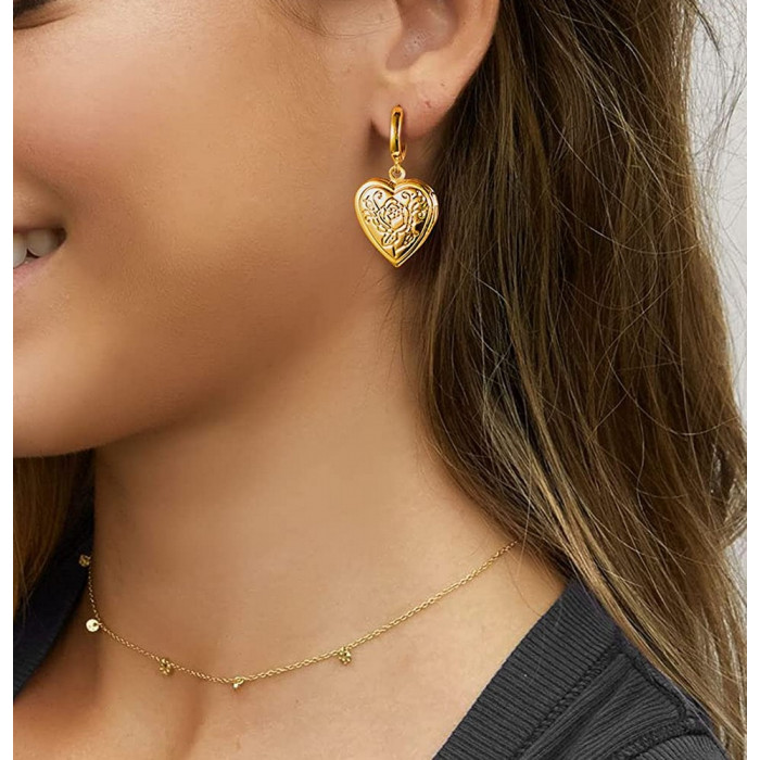 Boucles d'oreilles cœur personnalisable