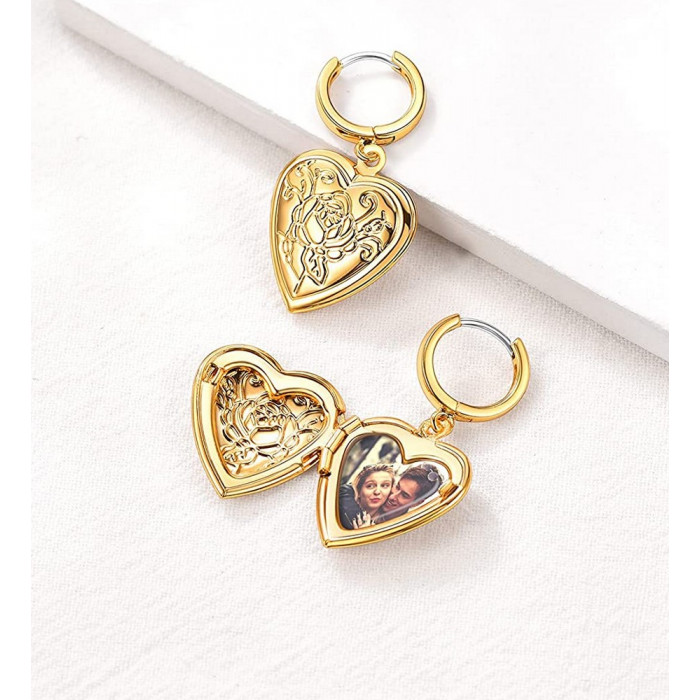 Boucles d'oreilles cœur personnalisable
