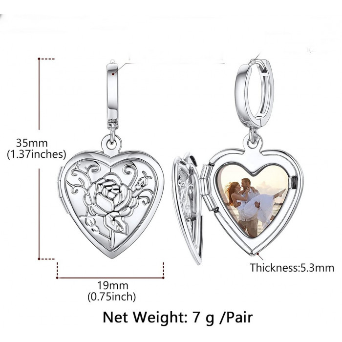 Boucles d'oreilles cœur personnalisable