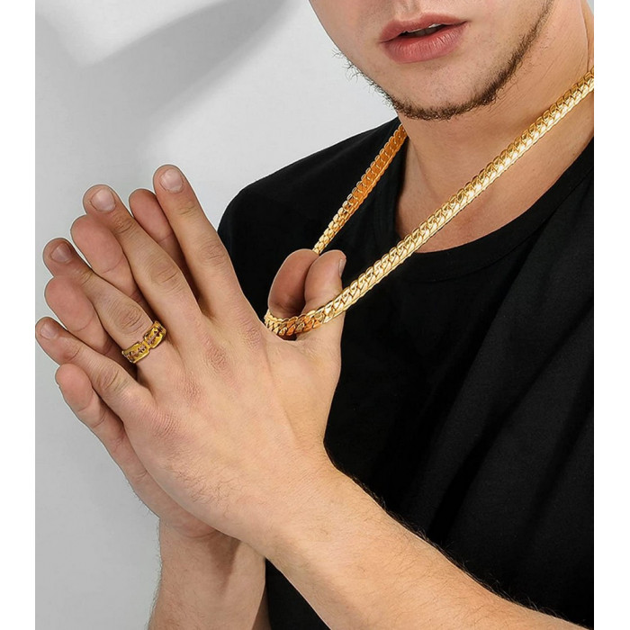Bague pour homme et femme en Plaqué Or