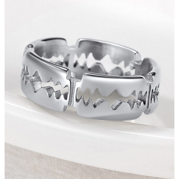 Bague pour homme et femme en acier inoxydable