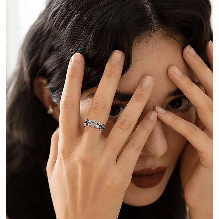 Bague pour homme et femme en acier inoxydable