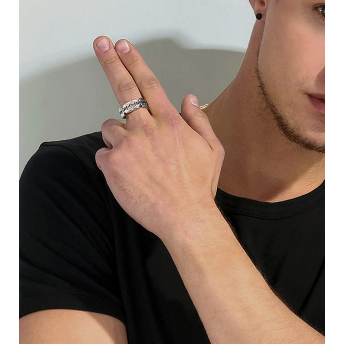 Bague pour homme et femme en acier inoxydable