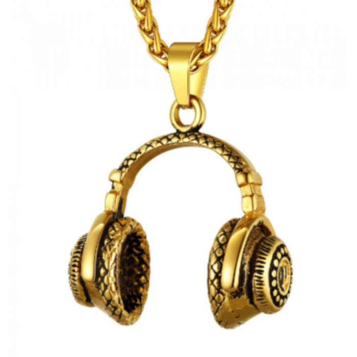 Chaine et pendentif casque pour homme et femme