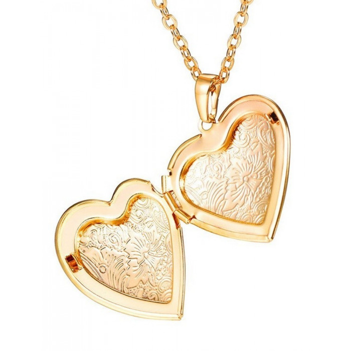 Pendentif Cœur en Plaqué Or, 3 Coloris disponibles
