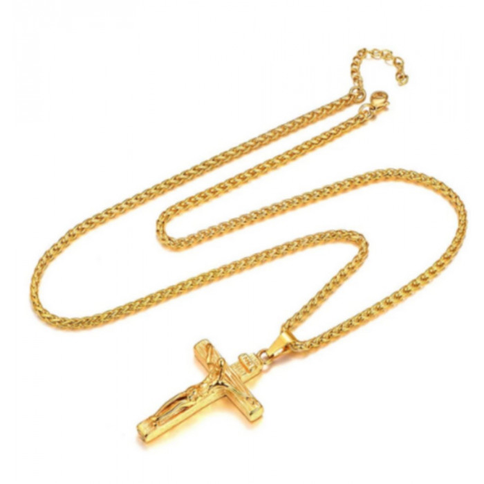 Pendentif croix en plaqué Or