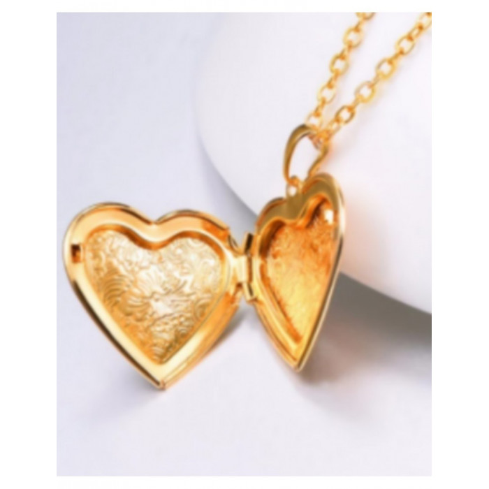 Pendentif Cœur en Plaqué Or, 3 Coloris disponibles