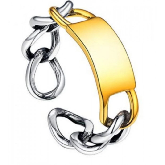 Bague chaine avec gravure
