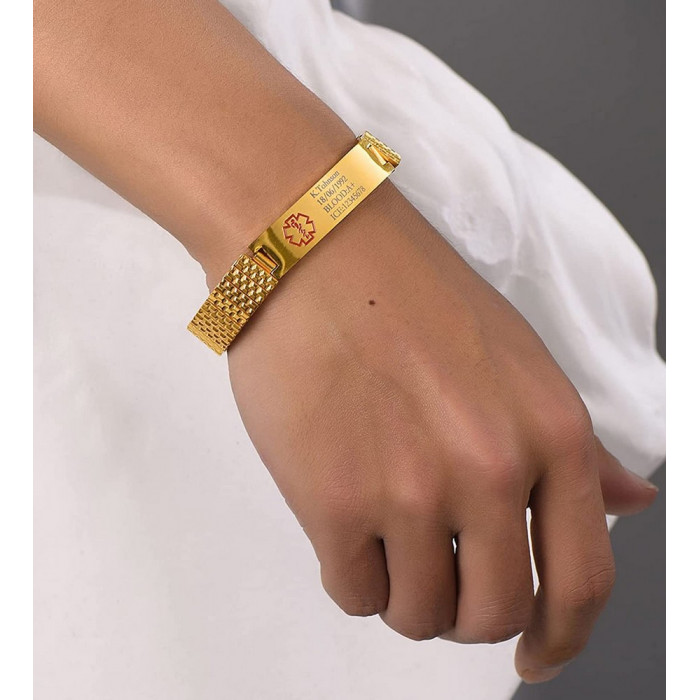 Bracelet homme en acier avec gravure