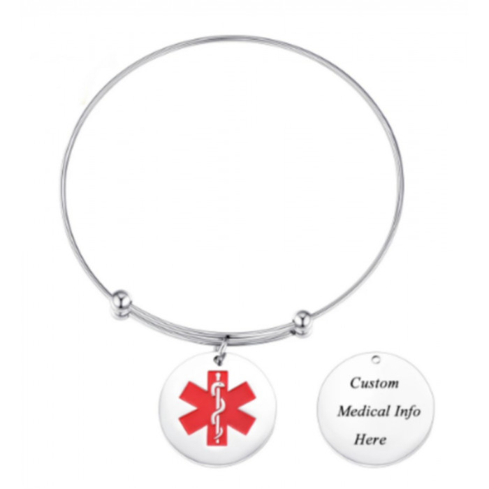 Bracelet femme en acier avec gravure