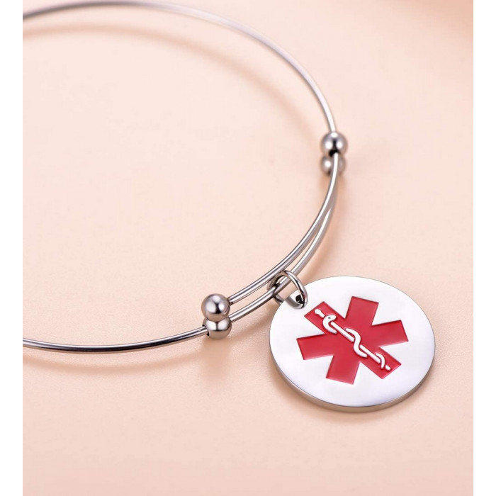 Bracelet femme en acier avec gravure