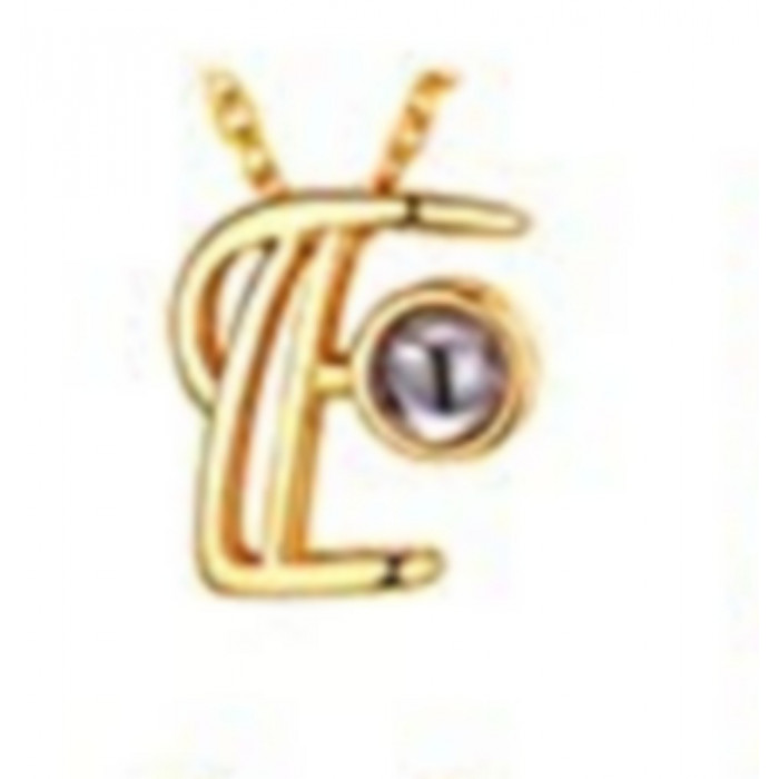 Pendentif lettre alphabet avec chaine