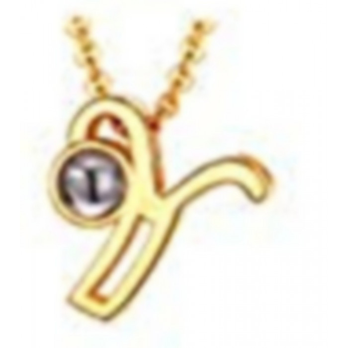 Pendentif lettre alphabet avec chaine