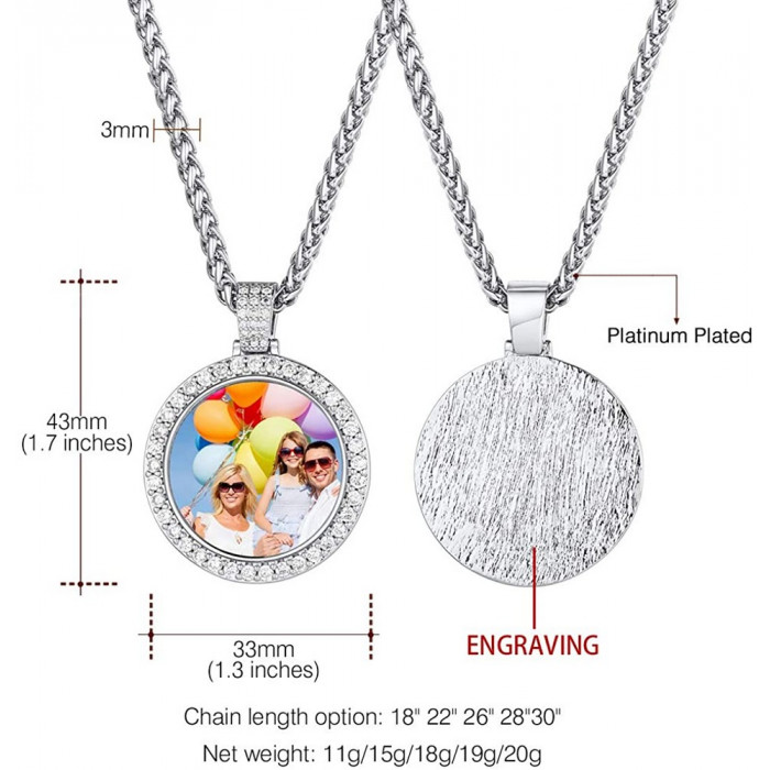 Jolie pendentif personnalisable photo