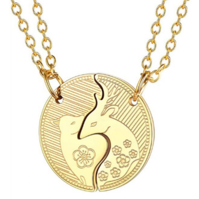Pendentif couple en Acier inoxydable
