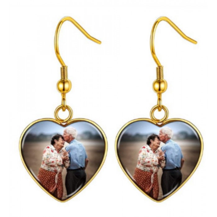 Boucles d'oreilles Cœur personnalisable
