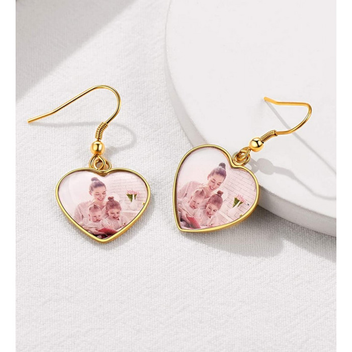 Boucles d'oreilles Cœur personnalisable