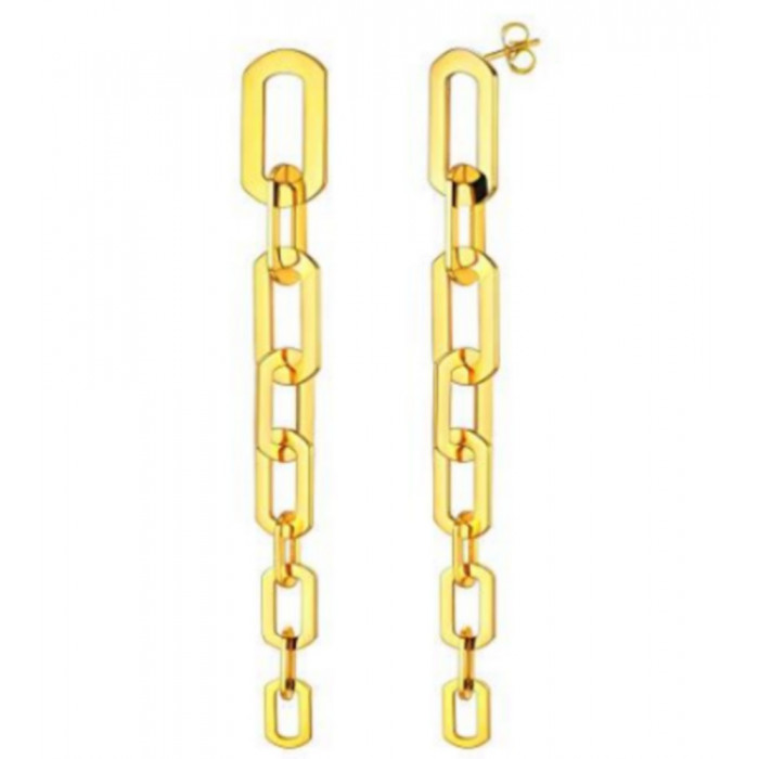 Boucles d'oreilles pendantes en plaqué or