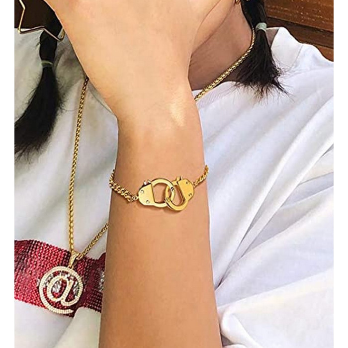 Bracelet menottes en plaqué Or
