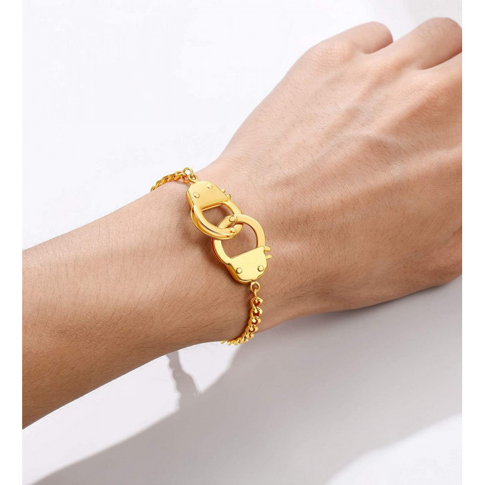 Bracelet menottes en plaqué Or