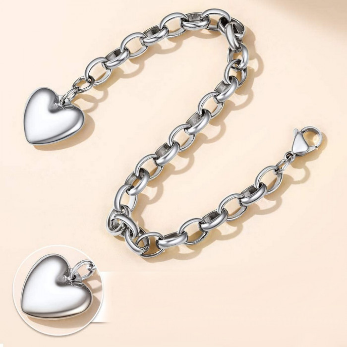 Bracelet avec cœur en plaqué Or