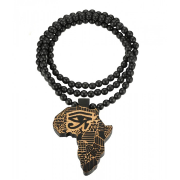 Pendentif Carte d'AFRIQUE en bois