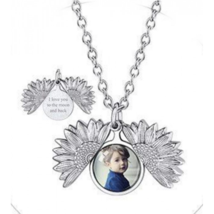 Pendentif fleur de tournesol personnalisable
