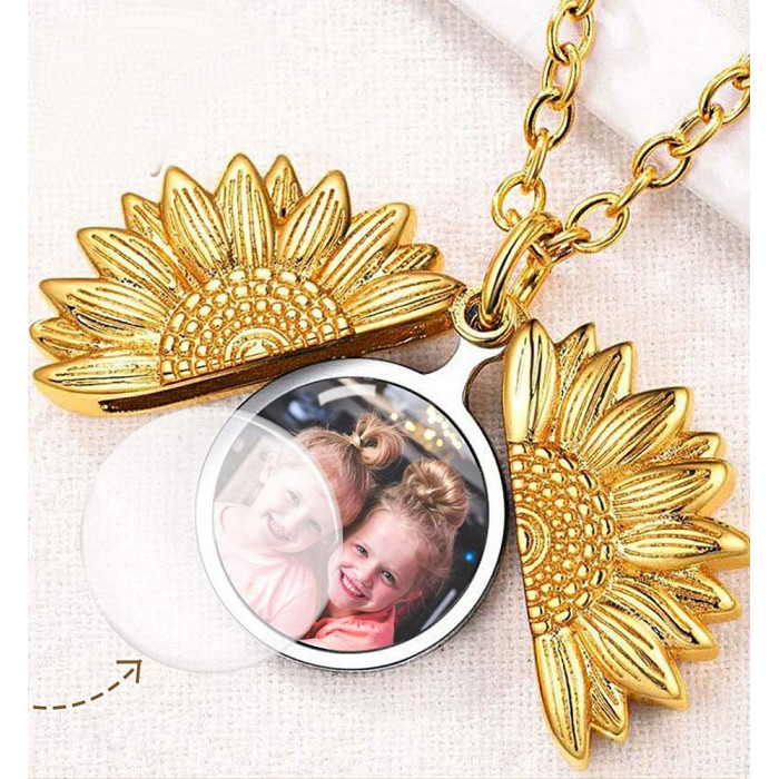 Pendentif fleur de tournesol personnalisable
