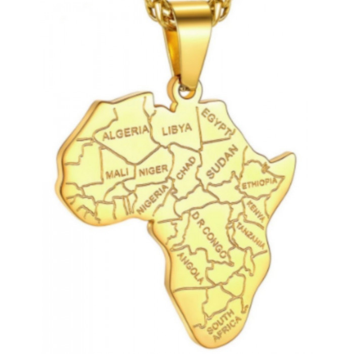 Pendentif Carte d'AFRIQUE