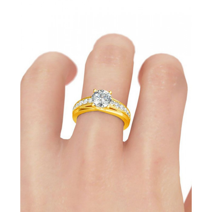 CELINA Bague Moissanite en Argent