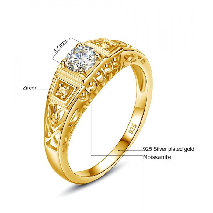 ODILIA Bague Moissanite en Argent