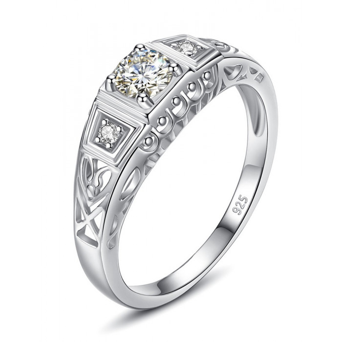 ODILIA Bague Moissanite en Argent