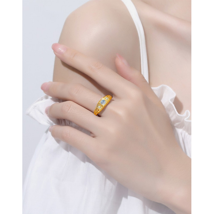 ODILIA Bague Moissanite en Argent