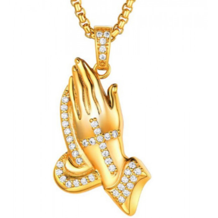Pendentif mains de prière