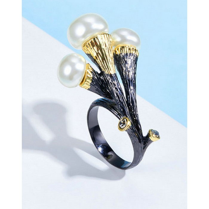 Bague retro 3 Perles