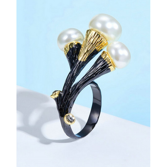 Bague retro 3 Perles