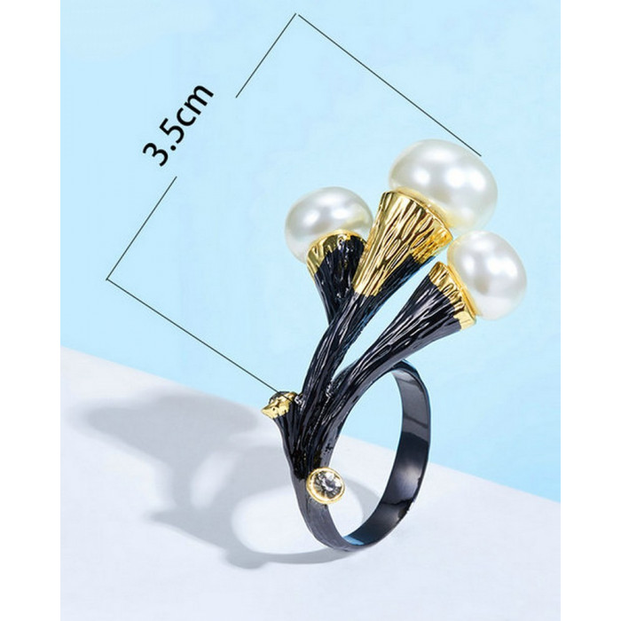 Bague retro 3 Perles