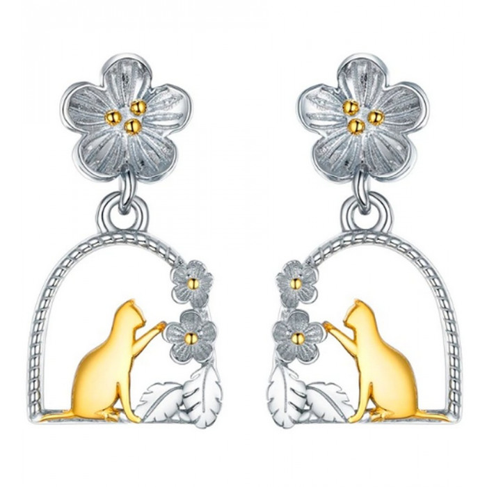 Boucles d'oreilles chaton
