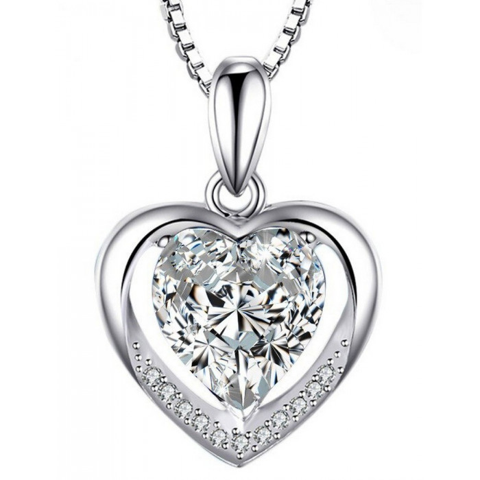Valentine Pendentif Cœur en Argent