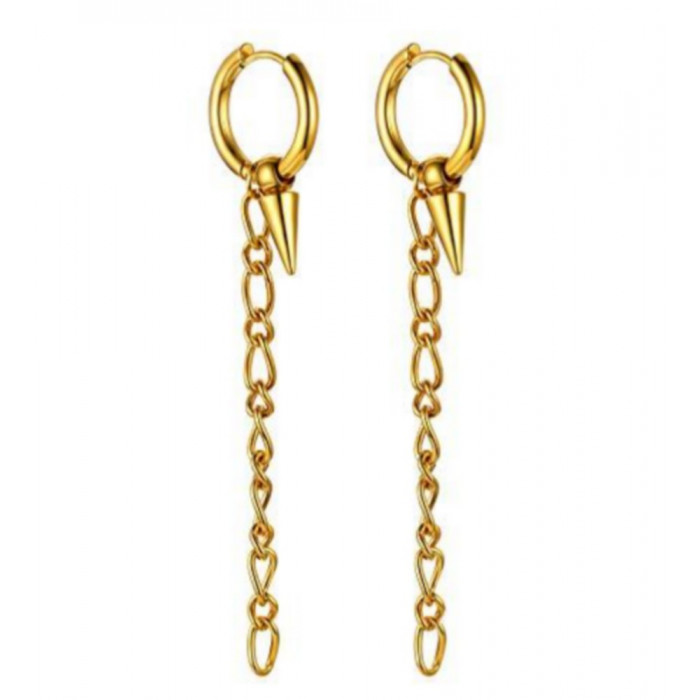 Boucles d'oreilles pendantes en acier inoxydable