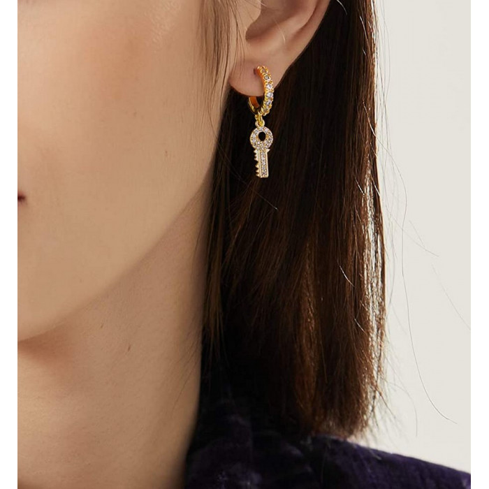 Boucles d'oreilles porte-clés et cadenas