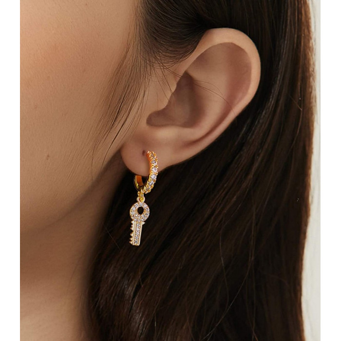 Boucles d'oreilles porte-clés et cadenas