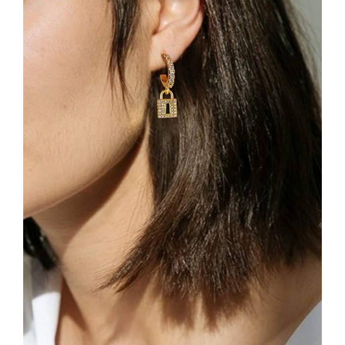 Boucles d'oreilles porte-clés et cadenas