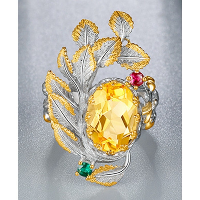 KRISTEEN Bague Citrine en Argent