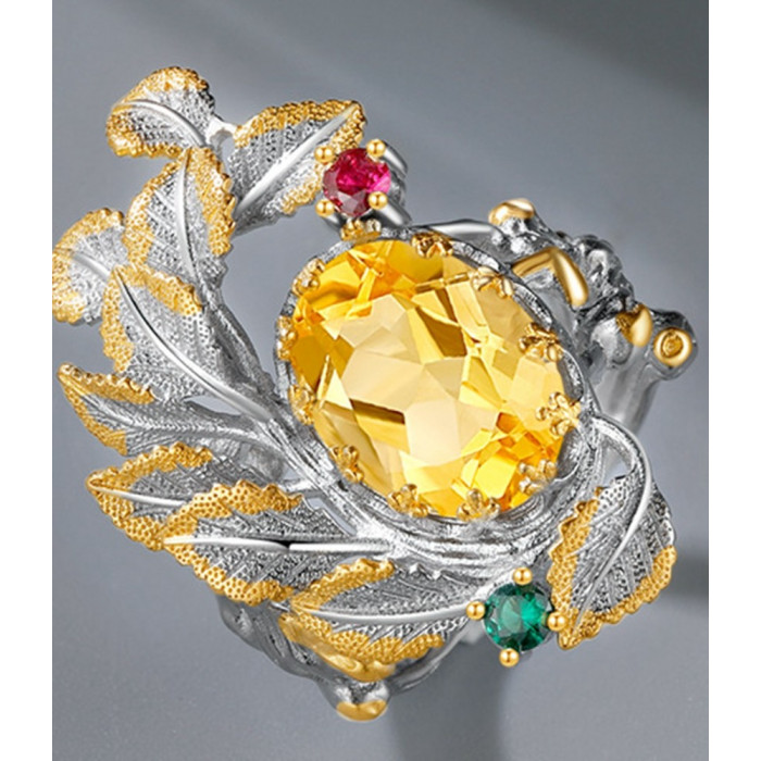 KRISTEEN Bague Citrine en Argent